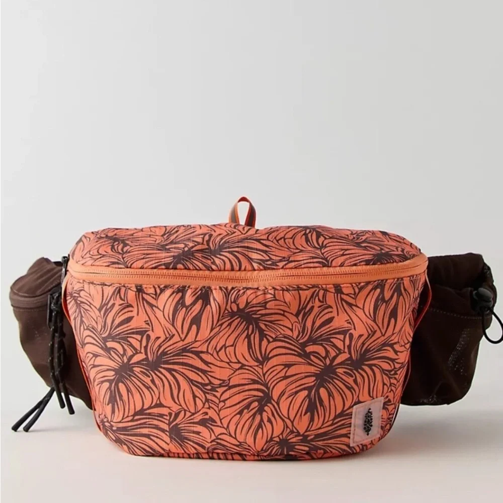 Free People! FP Movement Happy Camper Sling Bag In Monstera Brown NWT!
